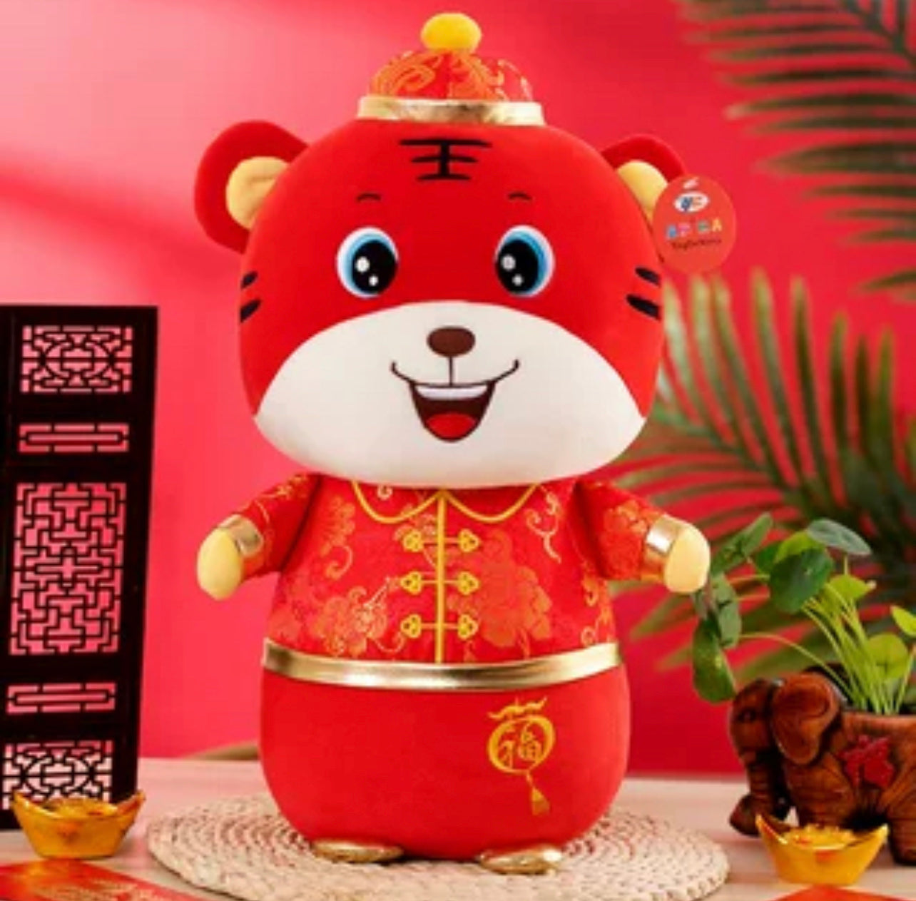 Chinese New Year 2022 gift; tiger year gift; Wall décor; toy tiger; red envelops; lunar year; lunar new year party supplies