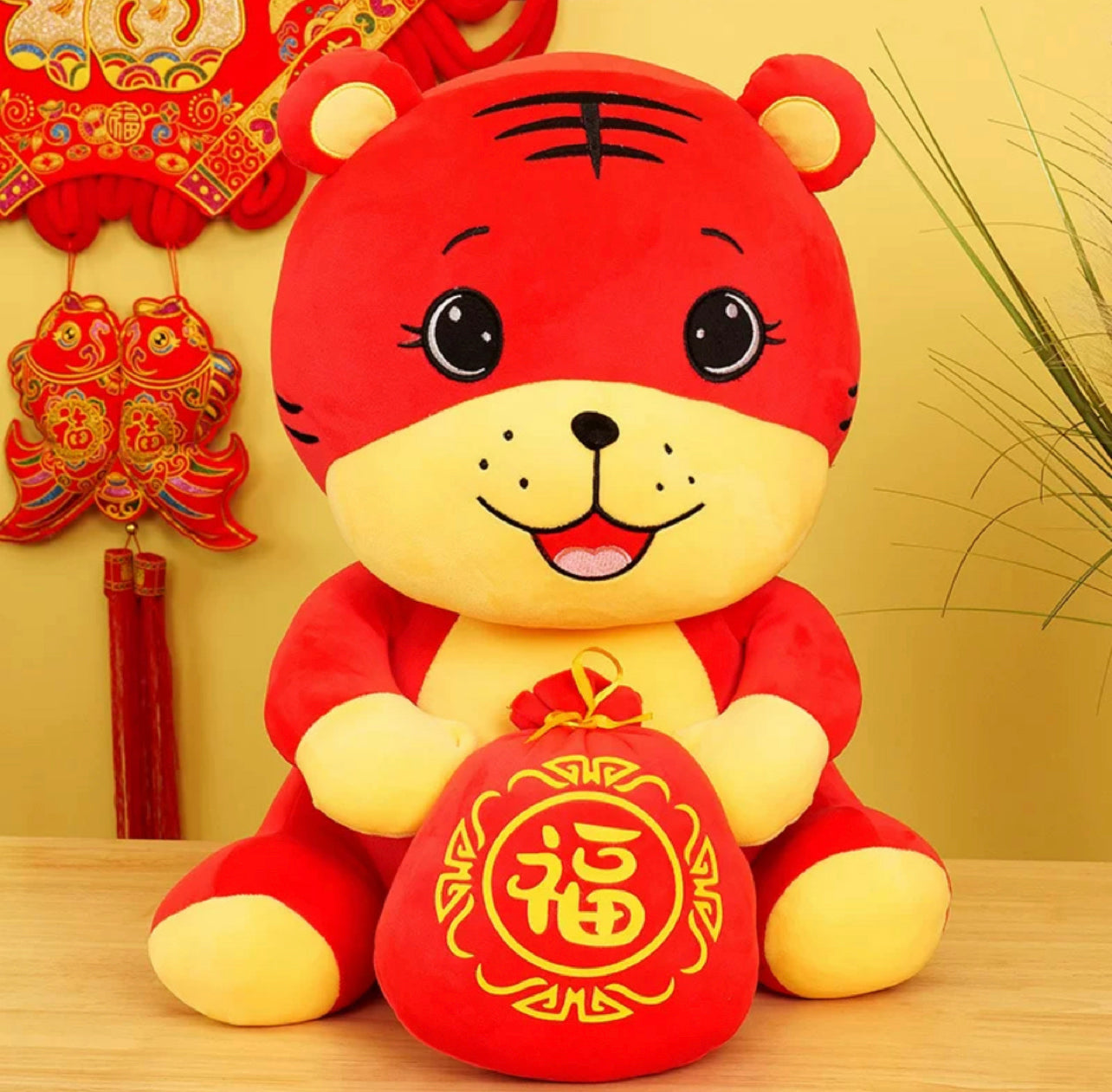 Chinese New Year 2022 gift; tiger year gift; Wall décor; toy tiger; red envelops; lunar year; lunar new year party supplies