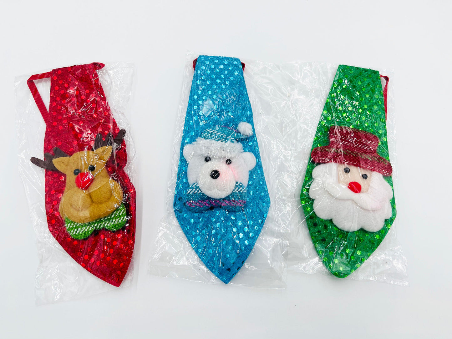 8x Pack Christmas Goody Bags; Pre Filled with Toys, Boys and Girls; Filled Goody Bag; Loot Bag; LED Ornament; Slap Bracelets