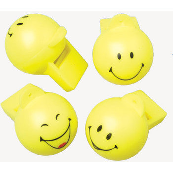 Smiley Face Whistles (12x)