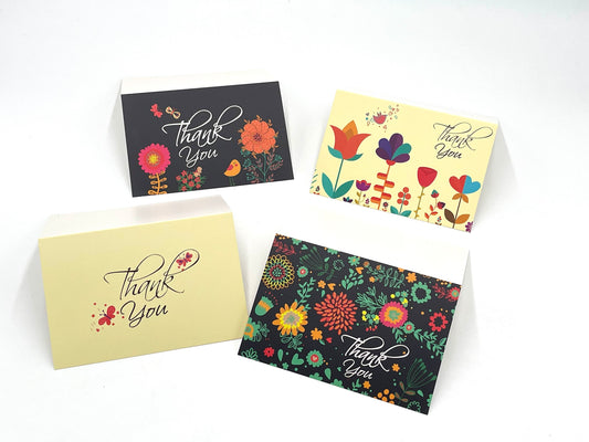 4x Thank You Cards with envelops