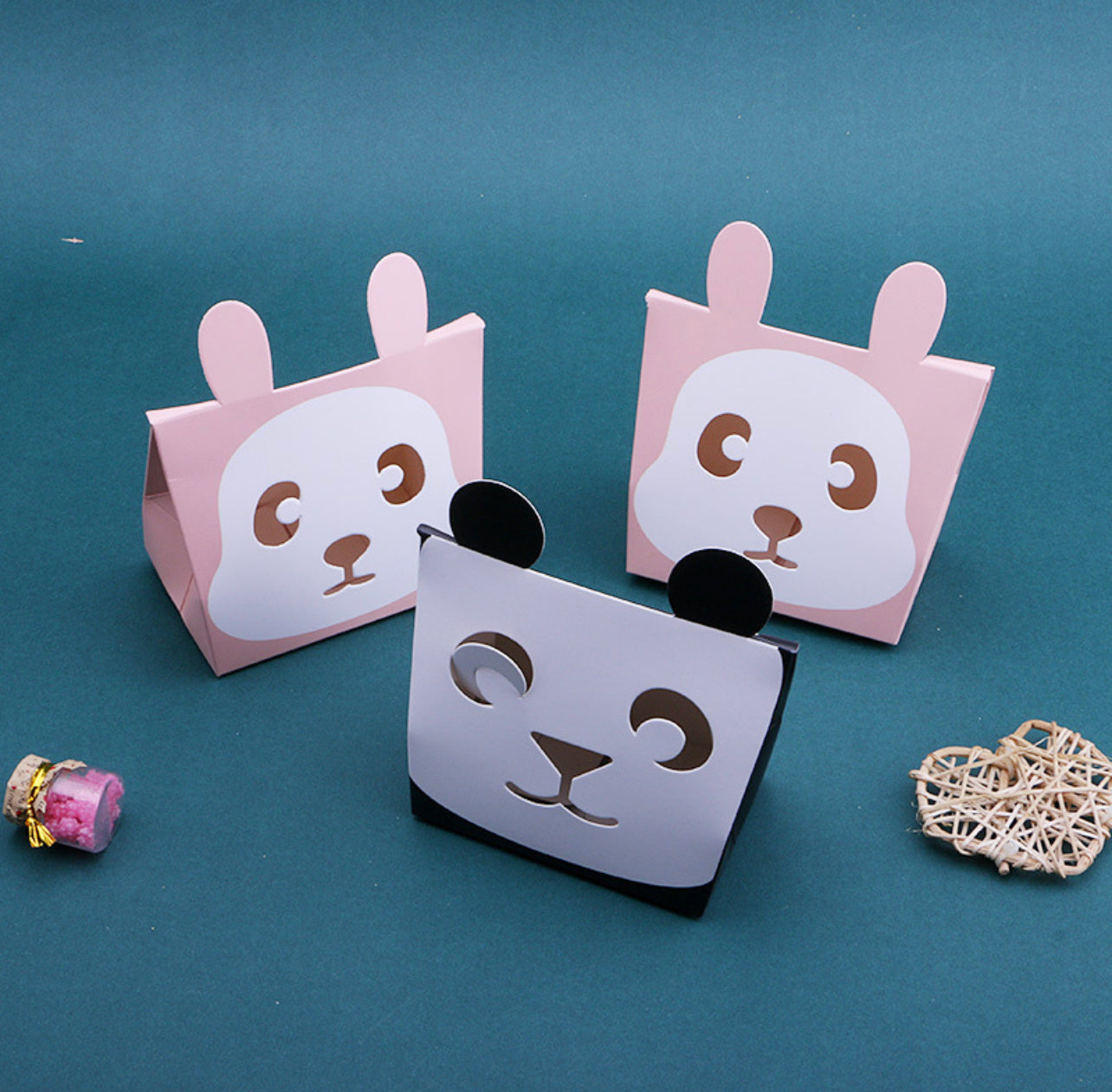 Gift Boxes Bear Pink 10.5x10x6.5cm (1x)