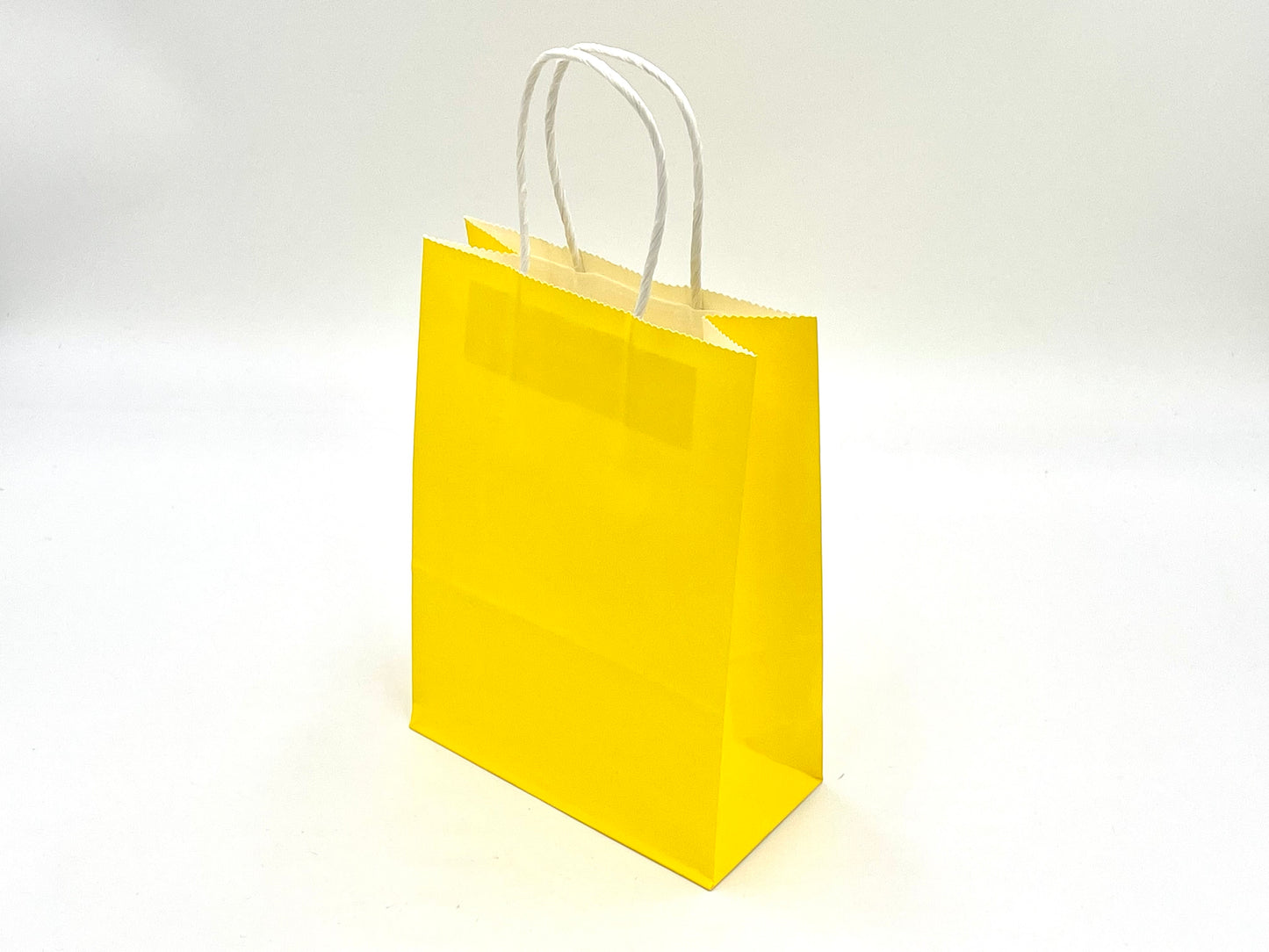 12x Yellow Paper Bags 15x20x8cm (1x)