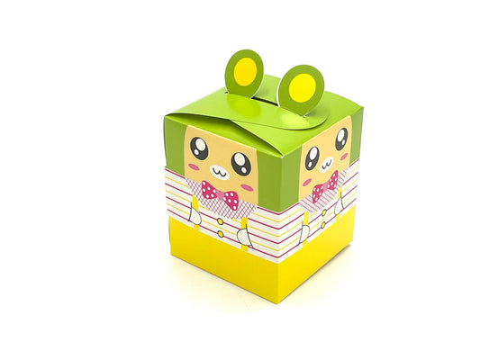 Gift Boxes Green+Yellow 10x8.5x8.5cm (1x)