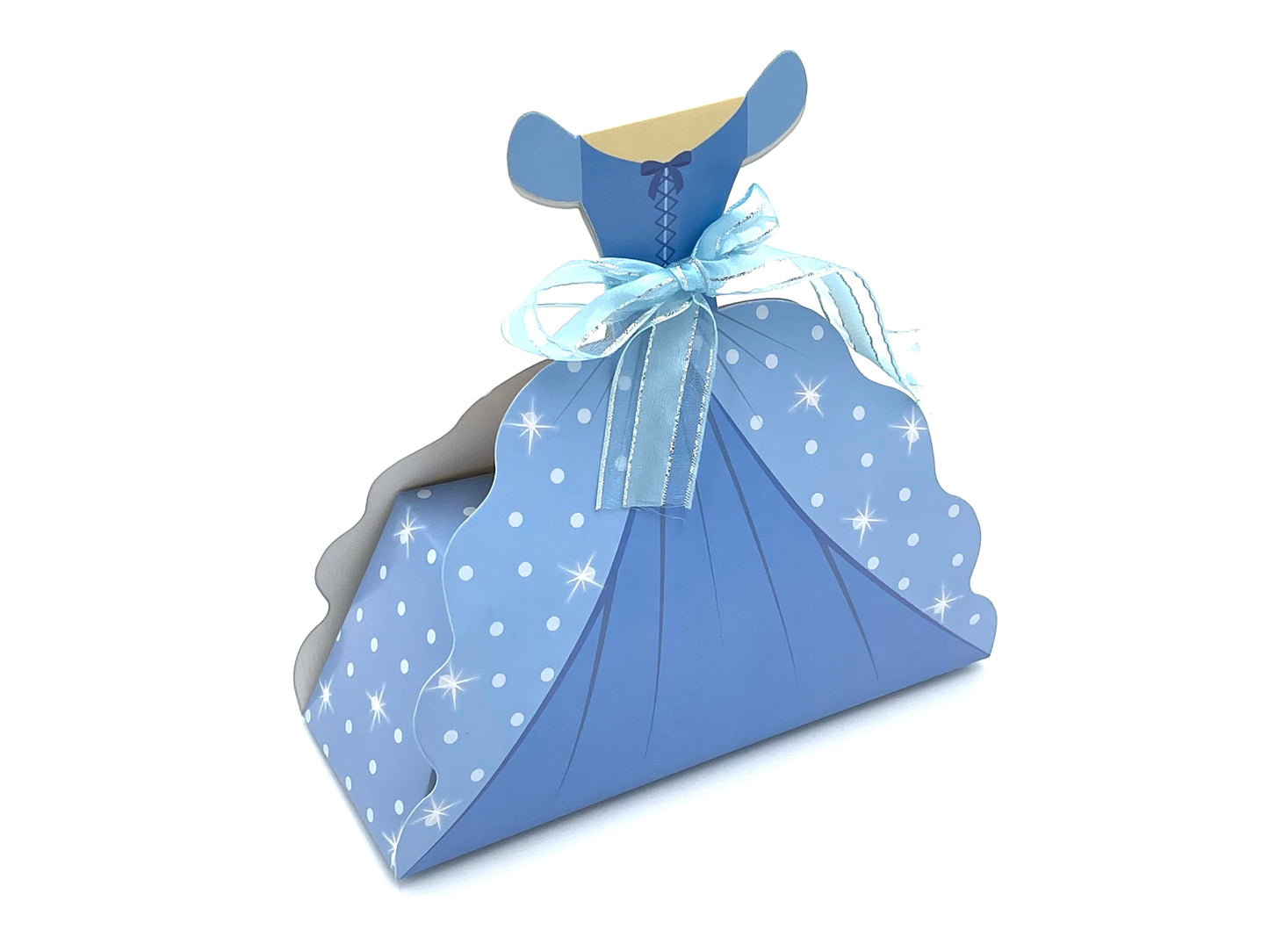 Gift box princess blue gown 20x7x8cm