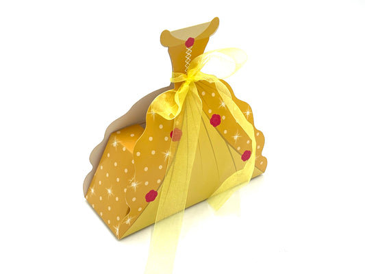 Gift box princess yellow gown 20x7x8cm