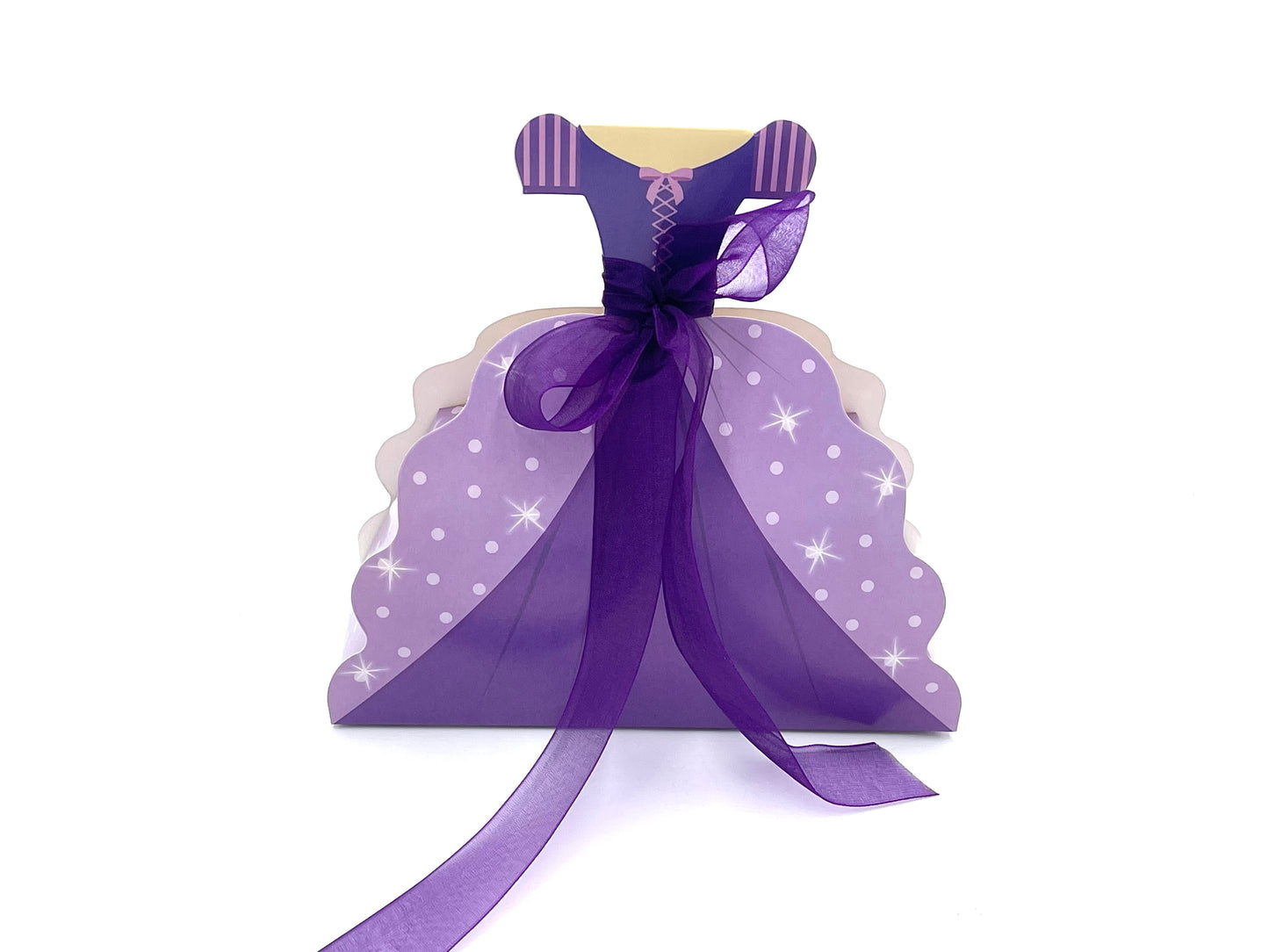 Gift box princess purple gown 20x7x8cm