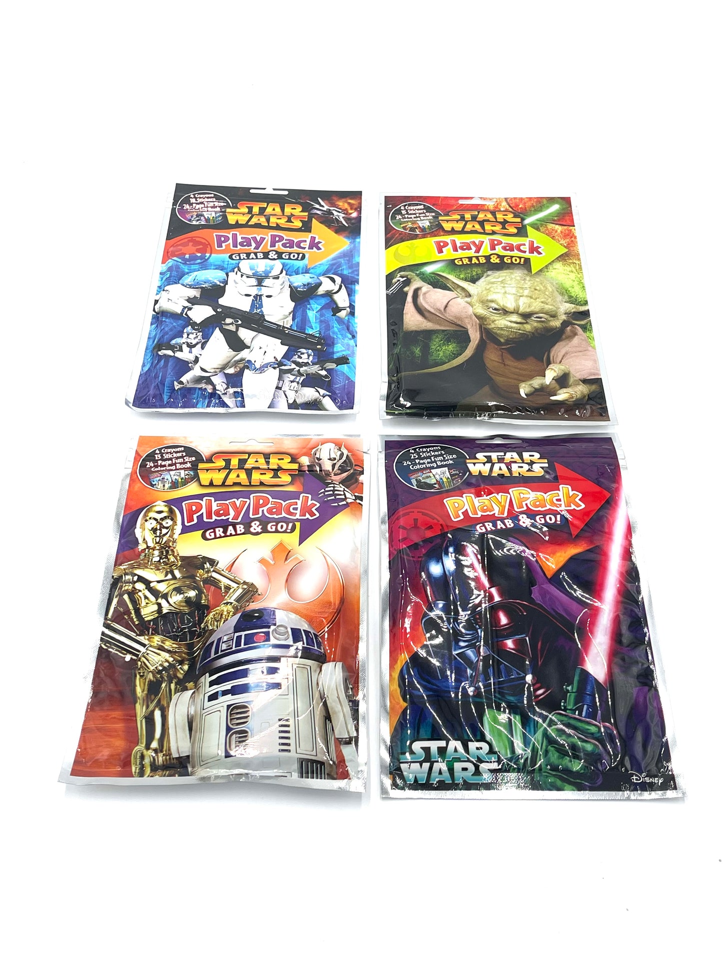 8x Pack Goody Bags Pre Made & Filled with Toys, Boys Goodie Bag, Licensed Star Wars Play Pack, noise maker, highlighter, glider