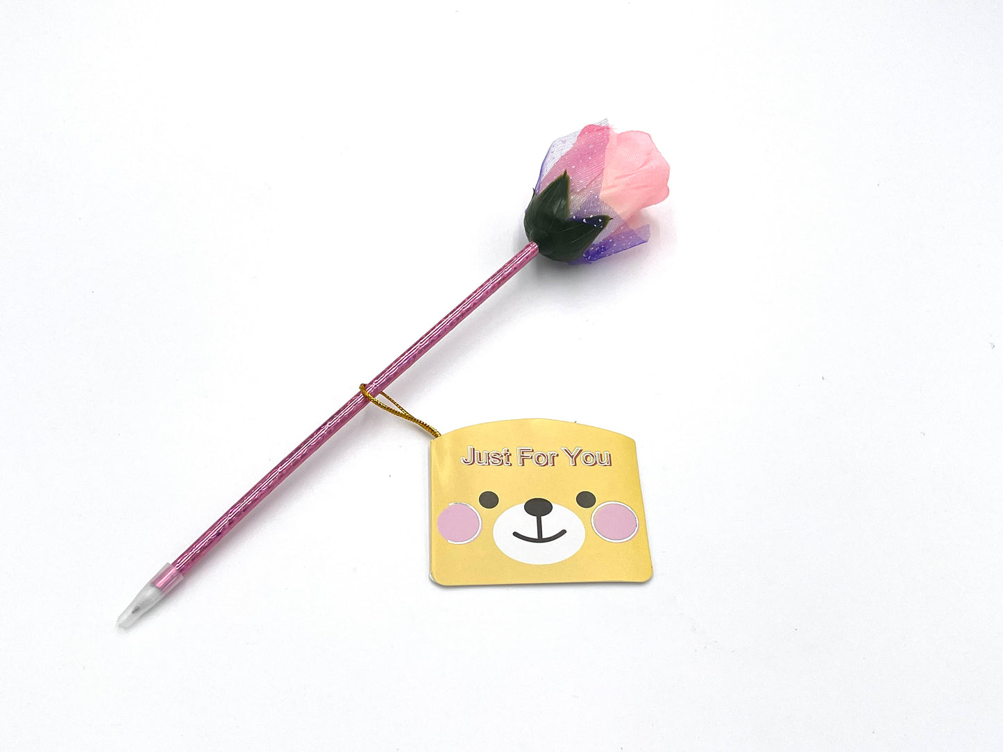 8x Flower Pen with greeting card; Valentine's gift;  thank you gift