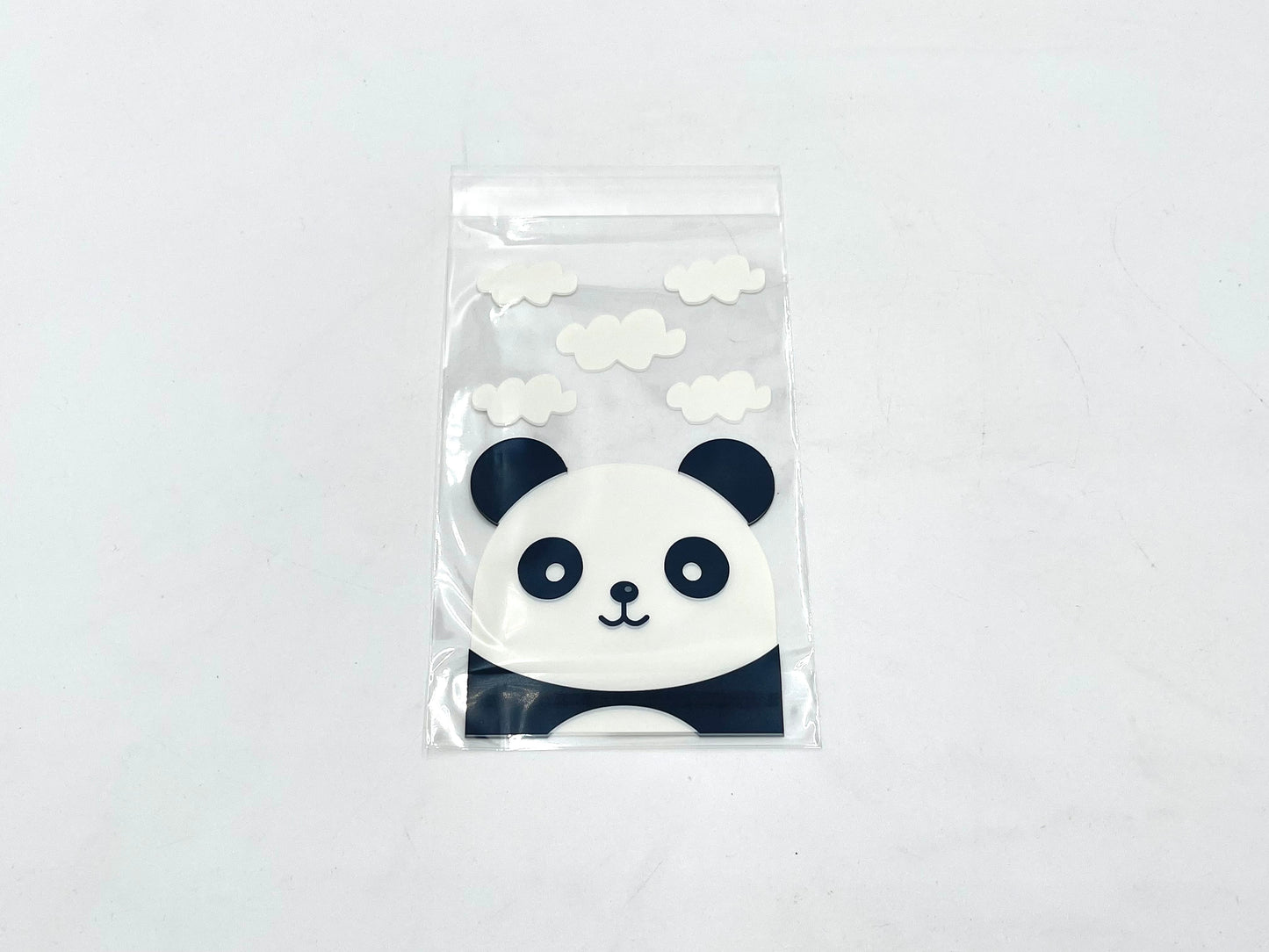 8x Plastic bags 10x15cm+3cm Panda