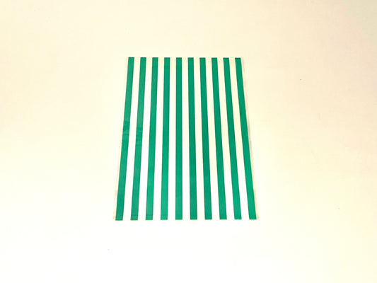 8x Plastic bags with green stripes14x20x8cm