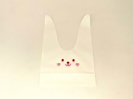 8x Plastic bags Bunny design 13.5x9x6cm