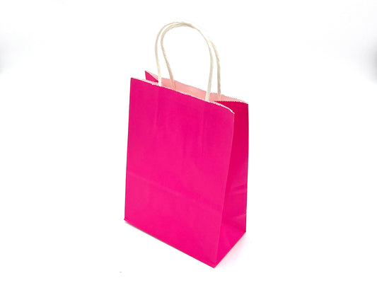 12x Pink Paper Bags 15x20x8cm