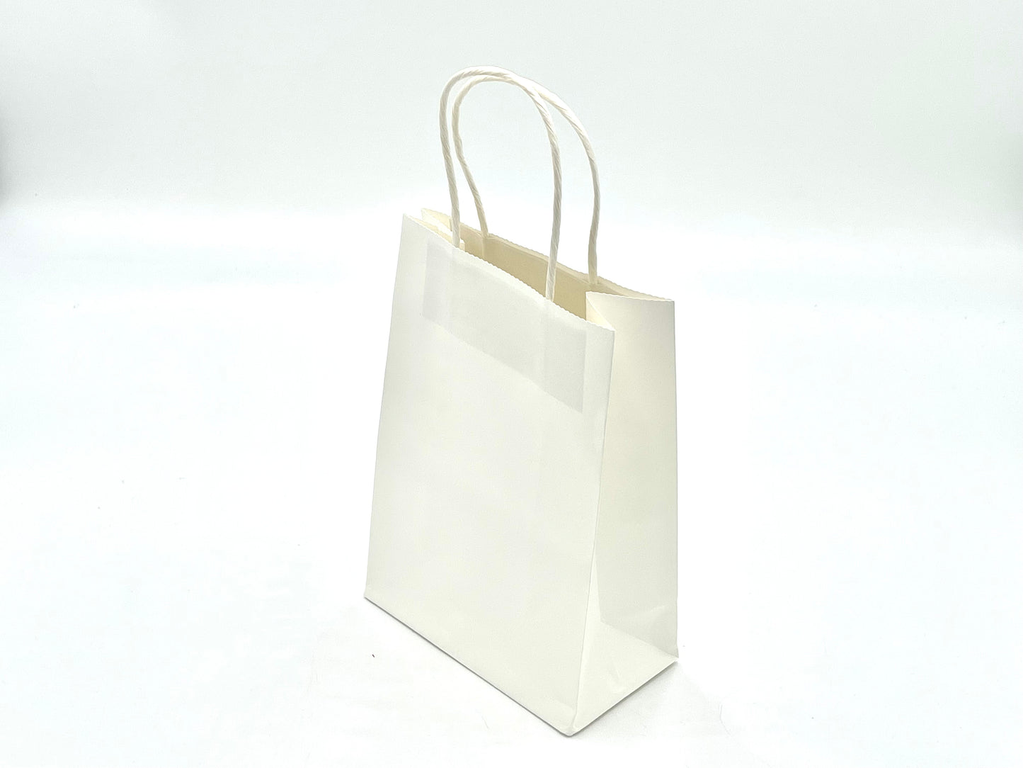 12x White Paper Bags 15x20x8cm