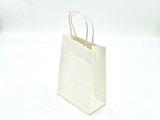 12x White Paper Bags 15x20x8cm