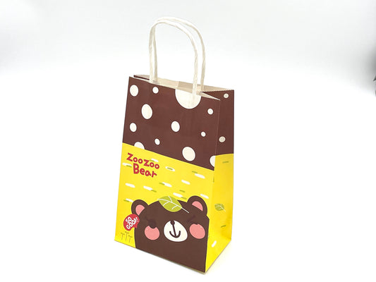 12x Paper Gift Bags Bear 14x22x8cm