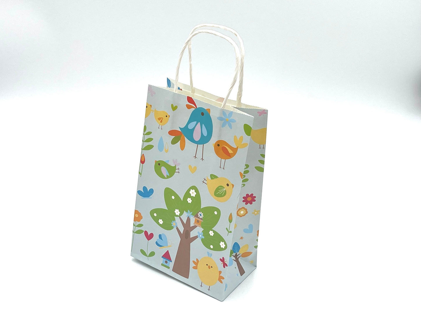 12x Paper Gift Bags Tree 14x22x8cm