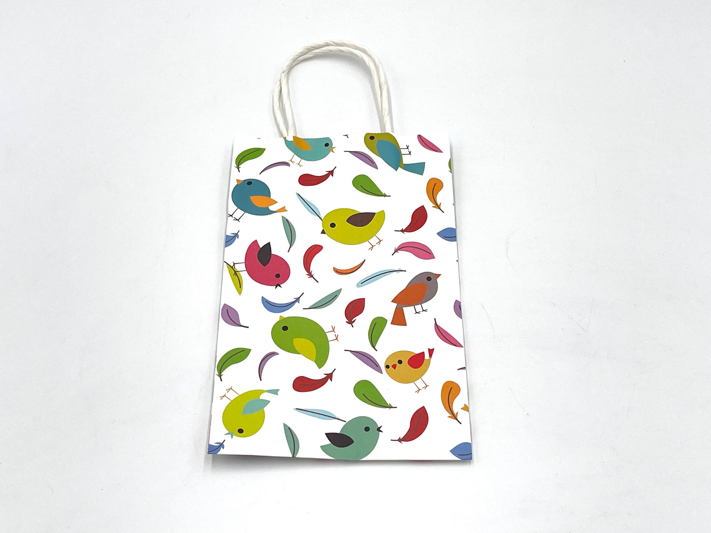 12x Paper Gift Bags Bird 14x22x8cm