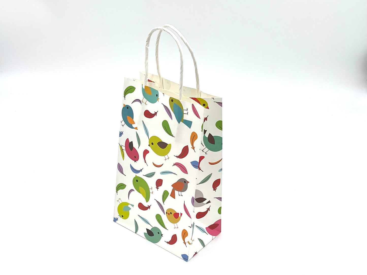 12x Paper Gift Bags Bird 14x22x8cm