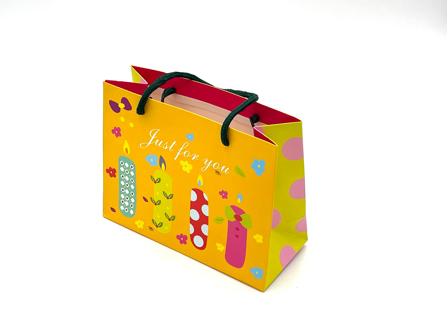 8x Paper Gift Bags Just for you 20x14.5x8cm