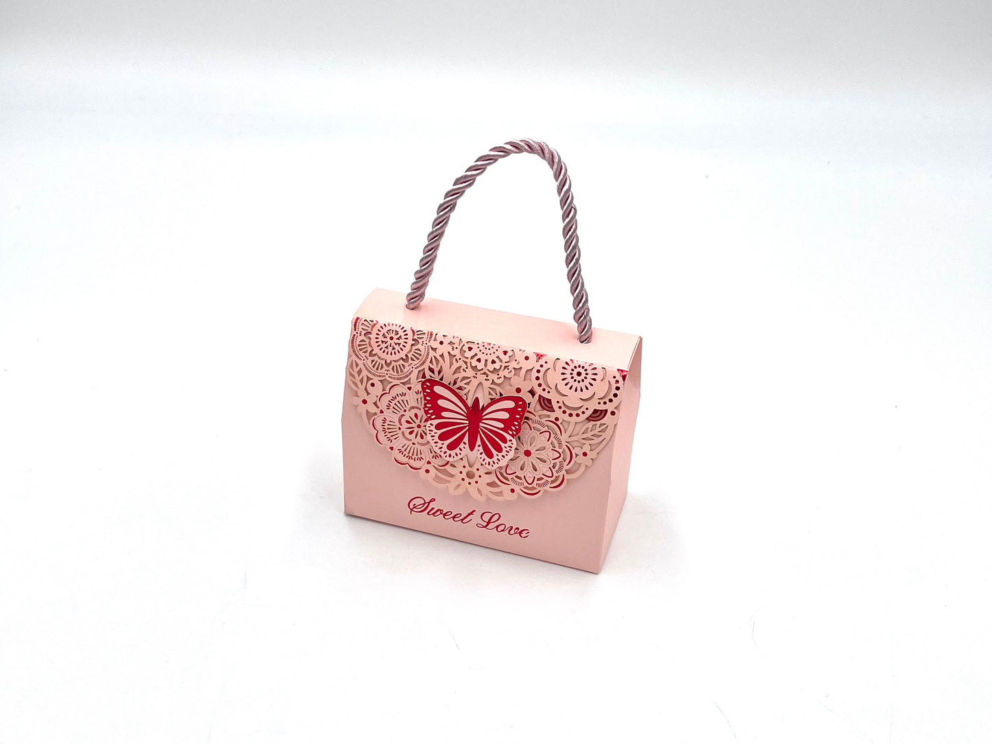 8x Gift Boxes Candy box with butterfly (4 pink and 4 blue)