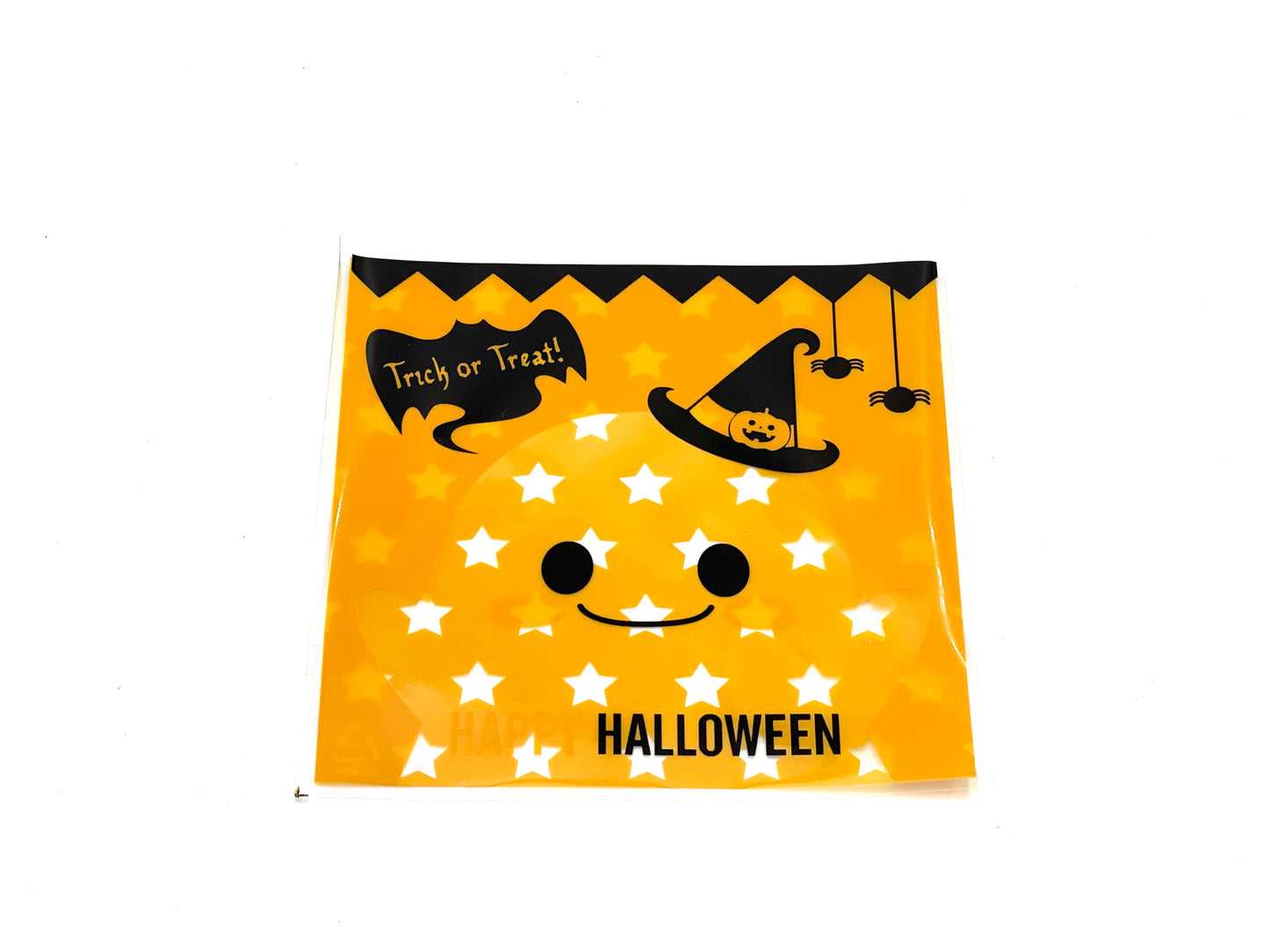 12x Halloween Plastic bags 10x10x+3cm