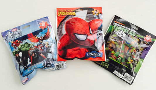 Avengers or Spiderman or TMNT Movie Art Asst Foil Bag Puzzle on the go (1x)