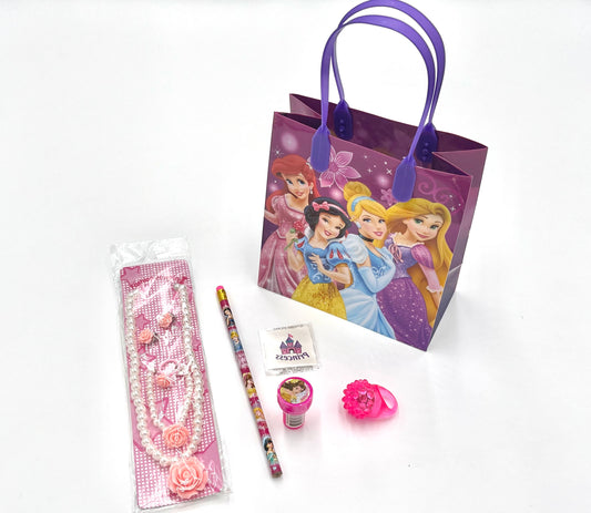 6x Pack Princess Goody Bags; Pre Made & Filled with Toys, Filled Goody Bag