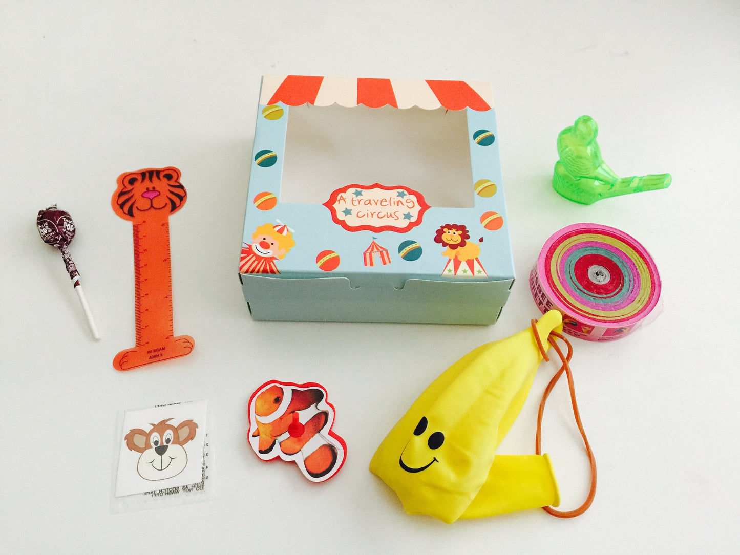 8x Pack Circus Birthday Goody Bags; Pre Made & Filled with Toys, Filled Goody Bag / Loot Bag