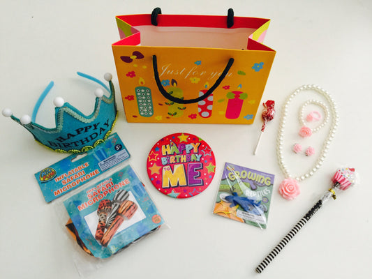 8x Pack Kids Birthday Goody Bags; Pre Made & Filled with Toys, Filled Goody Bag / Loot Bag