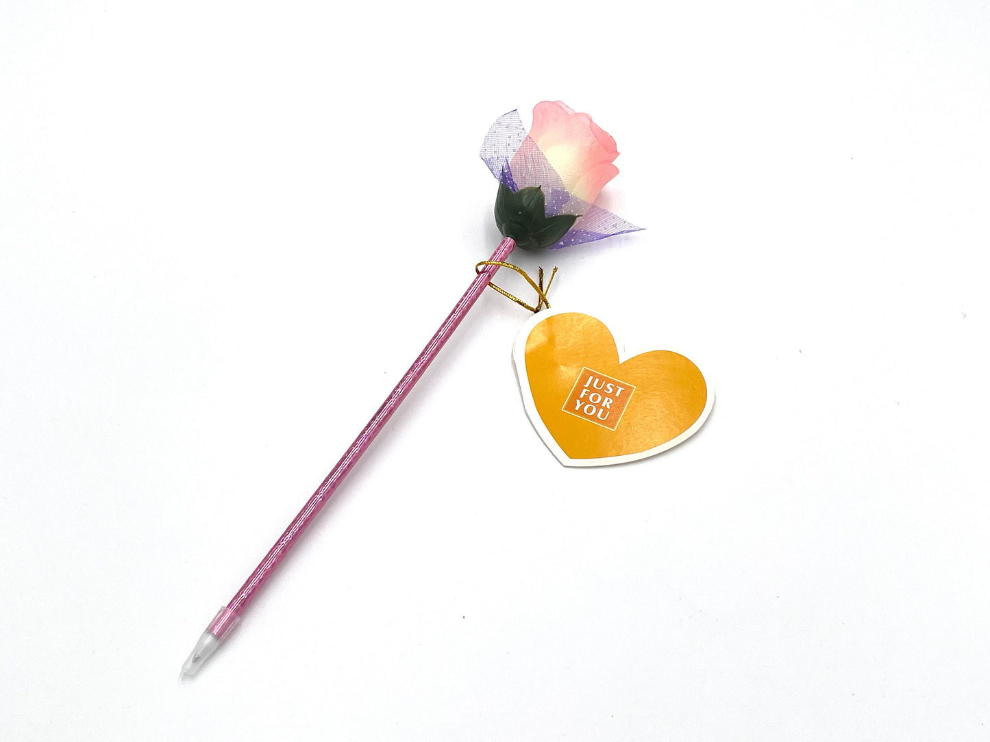 8x pen rose + greeting cards; Valentine's gift; Valentine's kids gift; classroom gifts