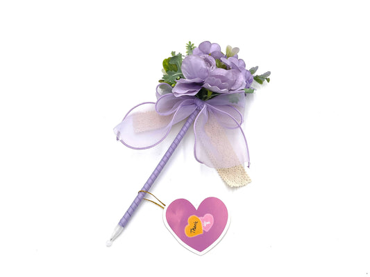 1x Flower Pen with greeting card; Valentine's gift; Valentine's gift for teacher; thank you gift