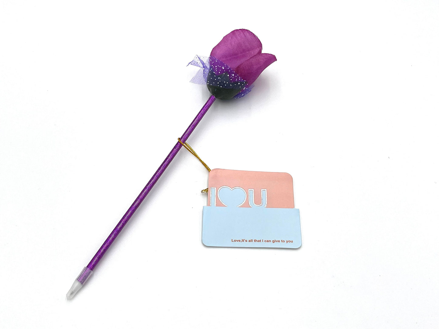 8x pen rose + greeting cards; Valentine's gift; Valentine's kids gift; classroom gifts